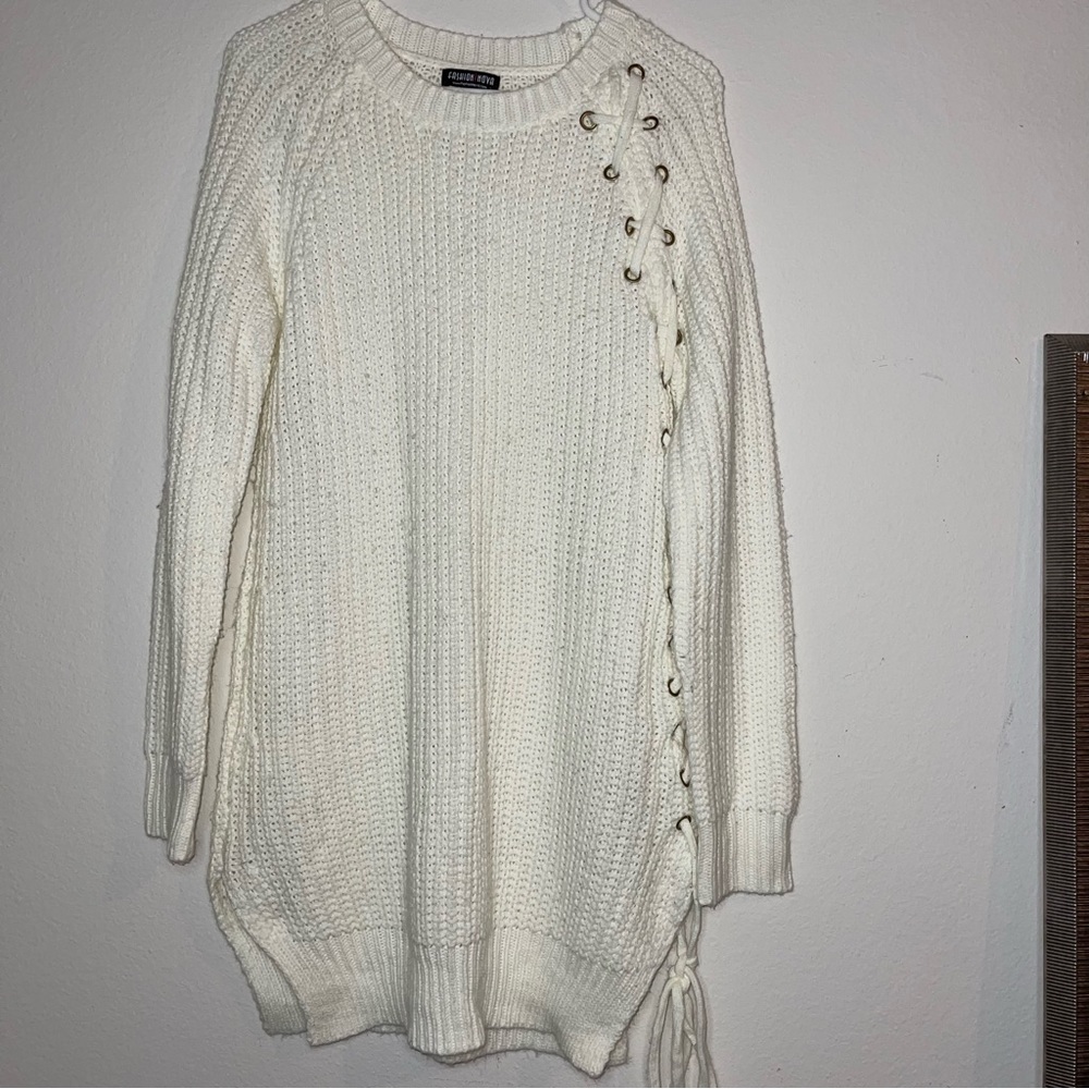 Fashion Nova Long Knitted Sweater size S/M